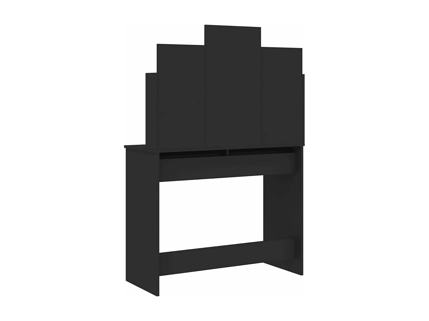 Coiffeuse avec miroir noir 96x39x142