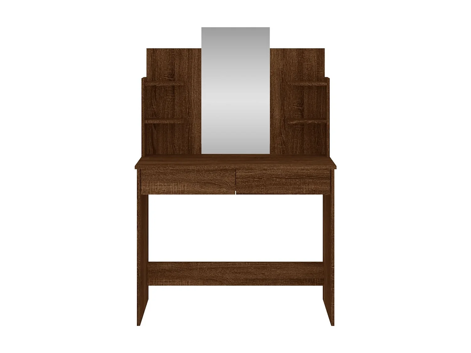 Coiffeuse avec miroir chêne marron 96x39x142