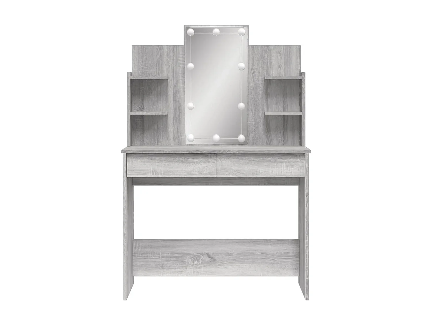 Coiffeuse avec lumières LED sonoma gris 96x40x142