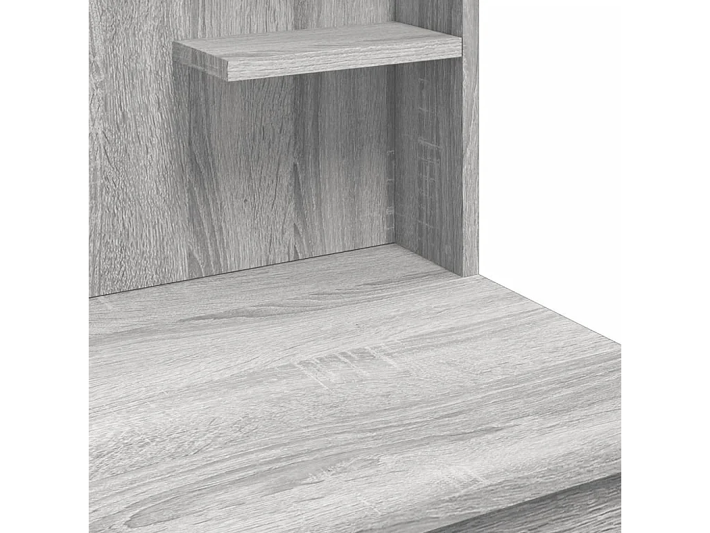 Coiffeuse avec lumières LED sonoma gris 96x40x142