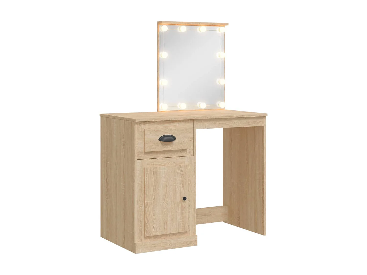 Coiffeuse avec lumières LED chêne sonoma 90x42x132,5