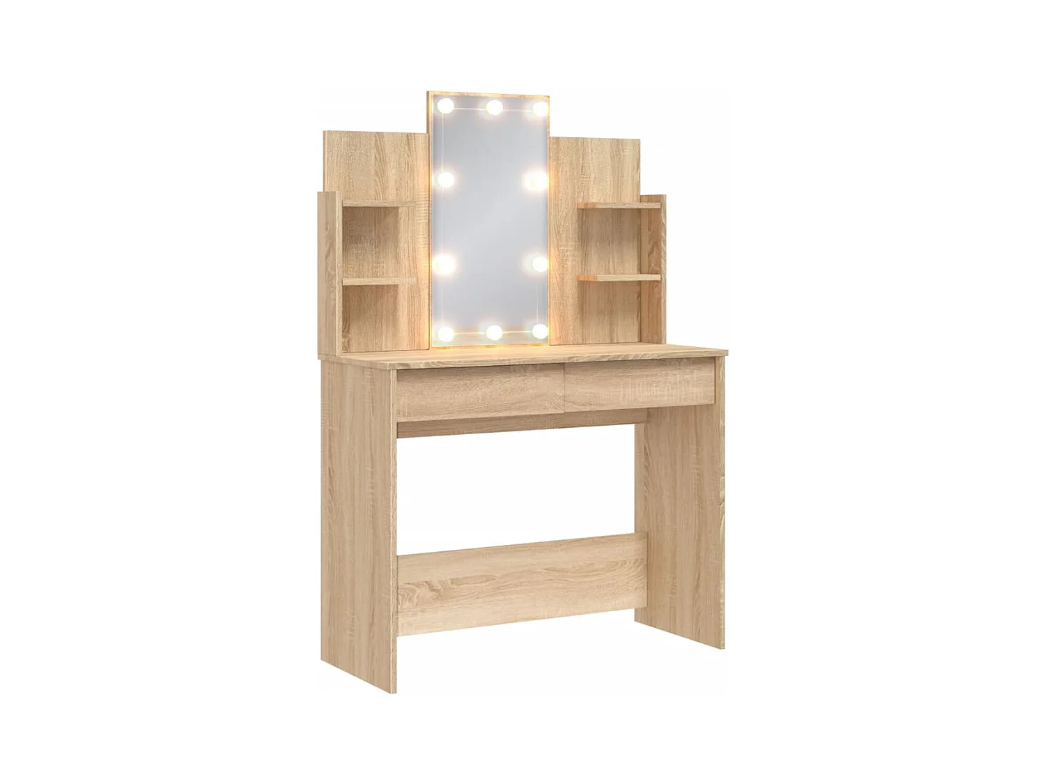 Coiffeuse avec lumières LED chêne sonoma 96x40x142