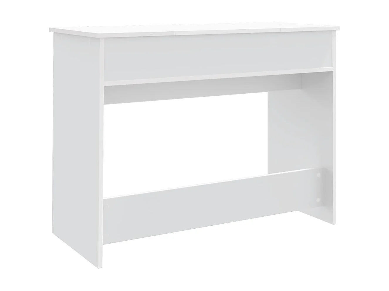 Coiffeuse avec miroir blanc 100x45x76