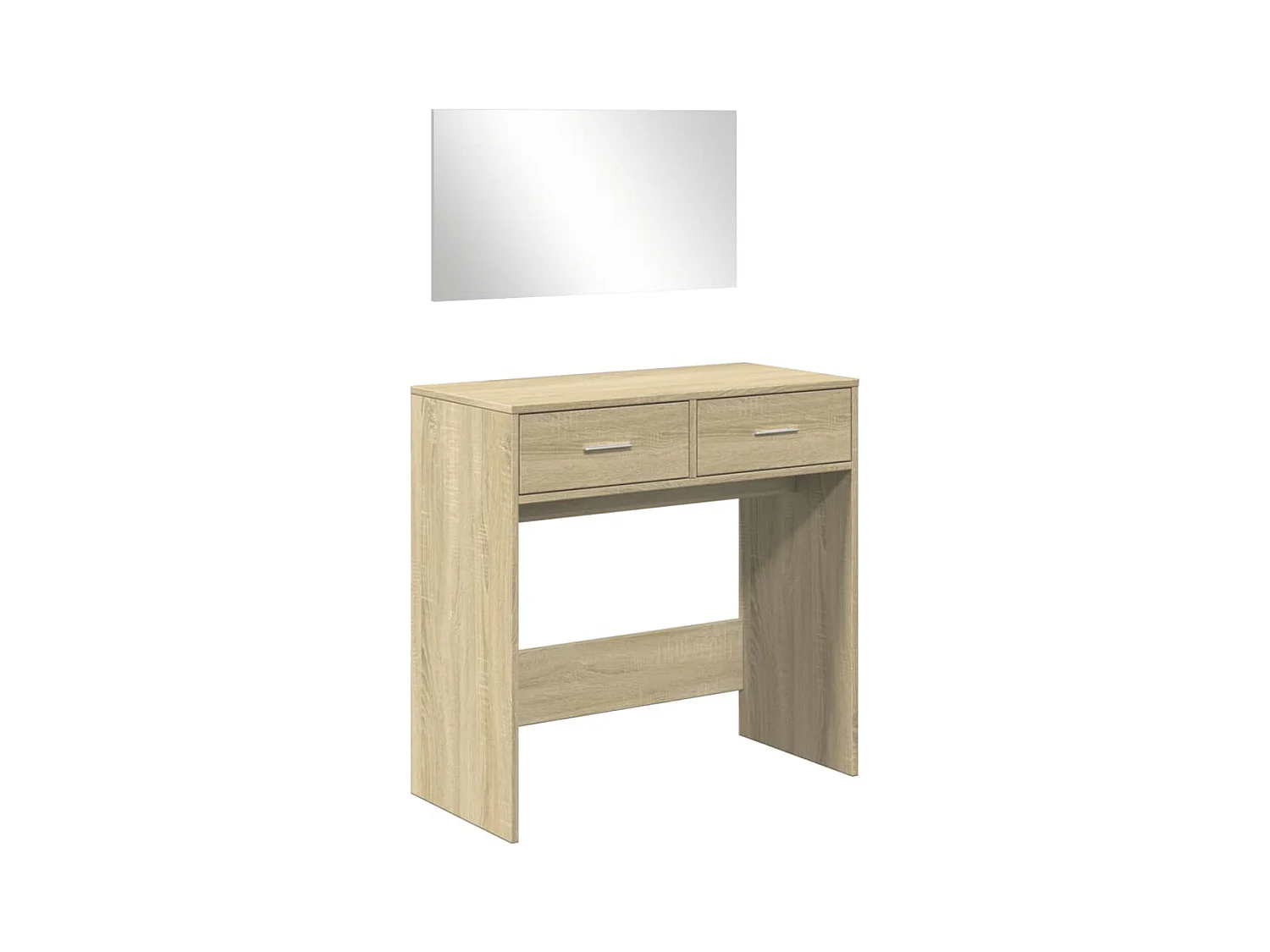 Coiffeuse avec miroir chêne sonoma 80x39x80
