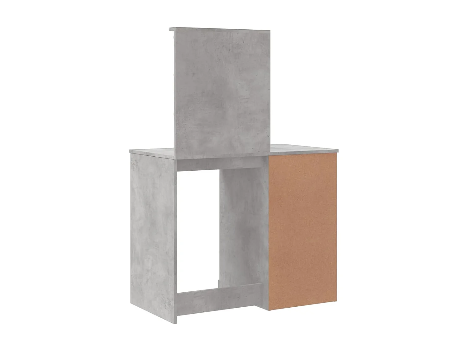 Coiffeuse avec lumières LED gris béton 90x42x132,5