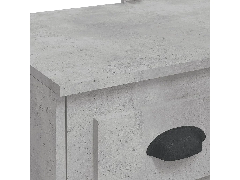 Coiffeuse avec lumières LED gris béton 90x42x132,5