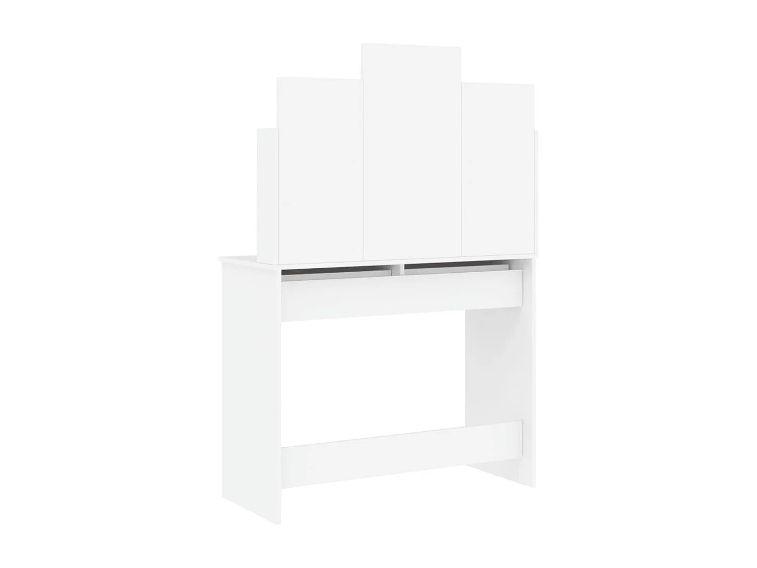 Coiffeuse avec miroir blanc 96x39x142