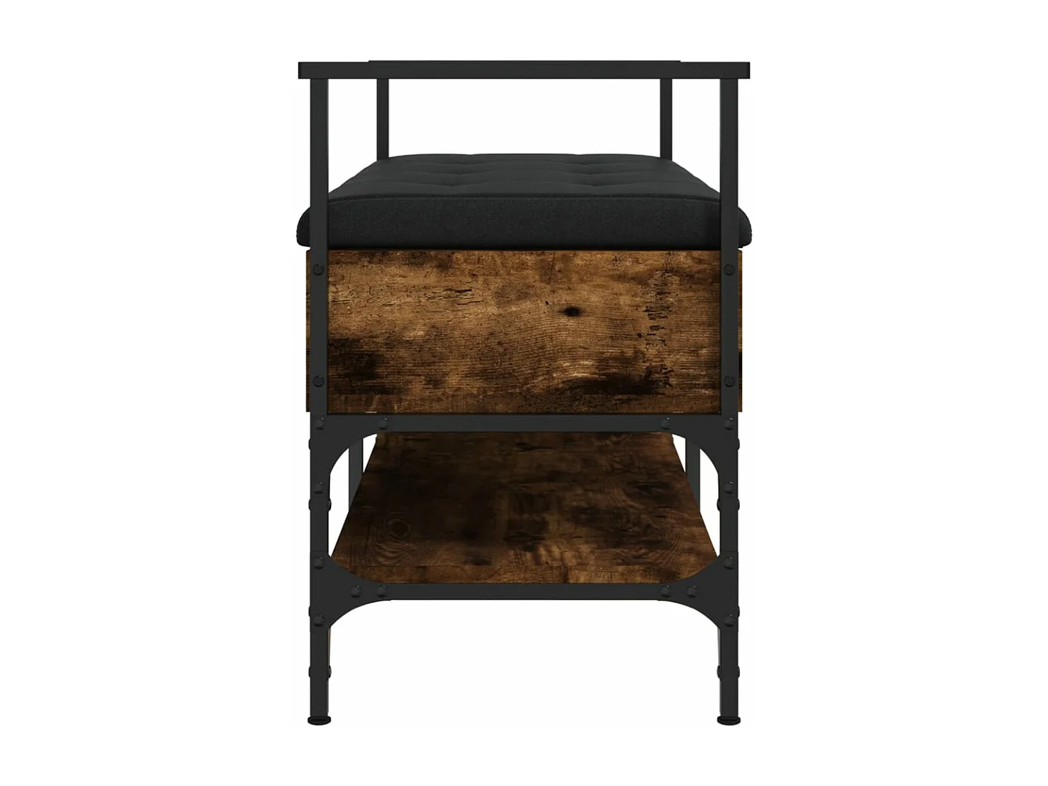 Banc à chaussures chêne fumé 85,5x42x57,5 bois d'ingénierie