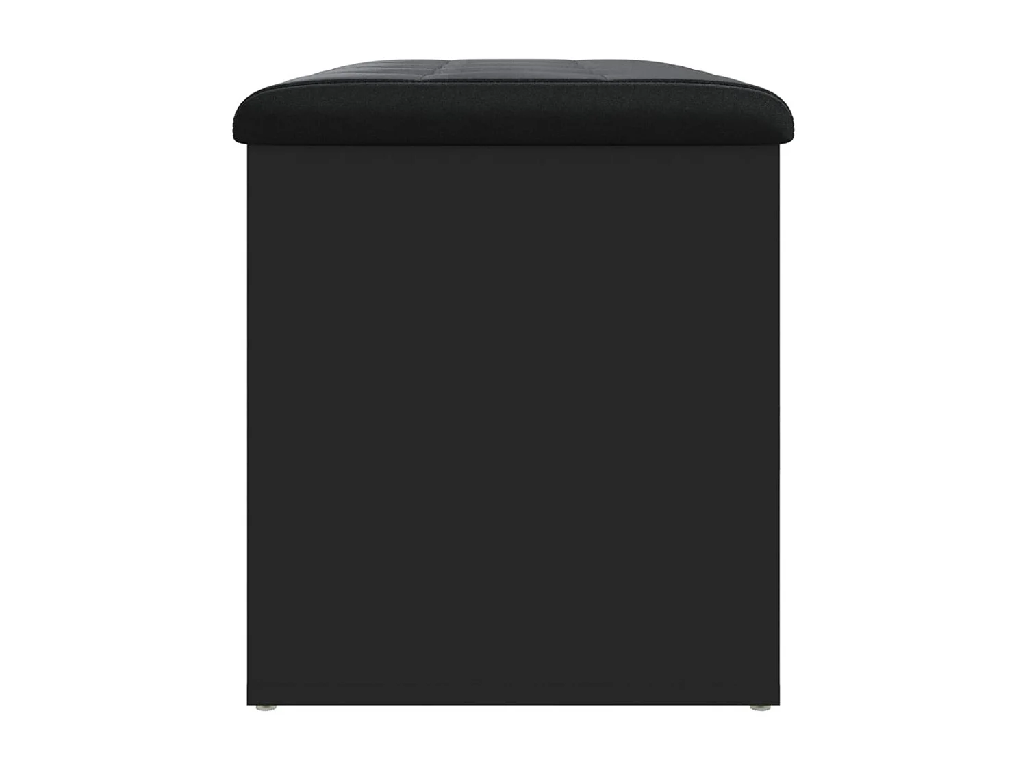 Banc de rangement noir 82x42x45 bois d'ingénierie