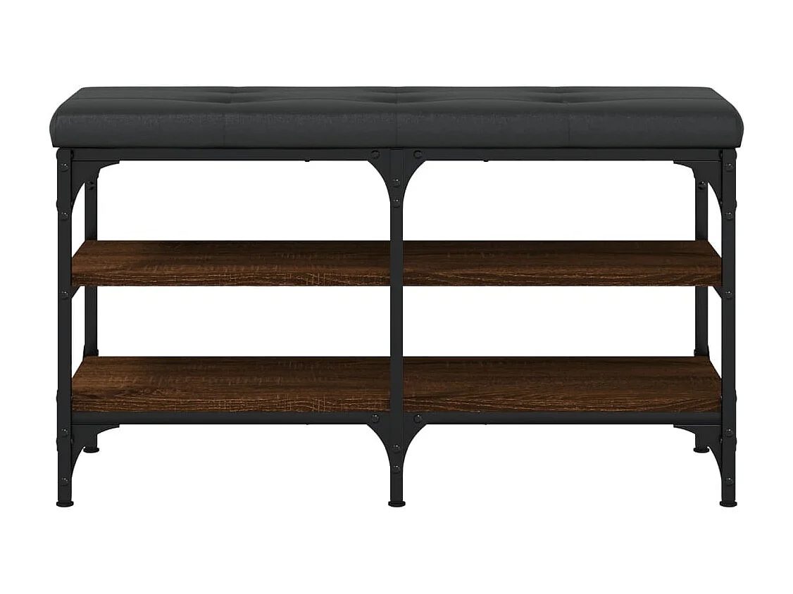 Banc à chaussures chêne marron 82x32x47 Bois d'ingénierie