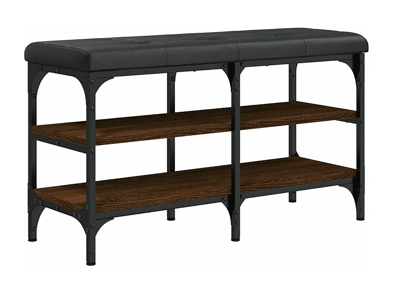 Banc à chaussures chêne marron 82x32x47 Bois d'ingénierie