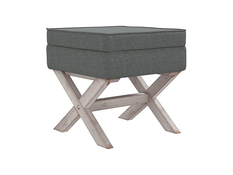 Tabouret de rangement Gris foncé 45x45x49 Tissu