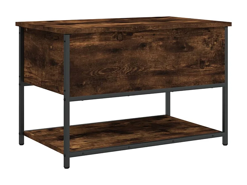 Banc de rangement chêne fumé 70x42,5x47 bois d'ingénierie