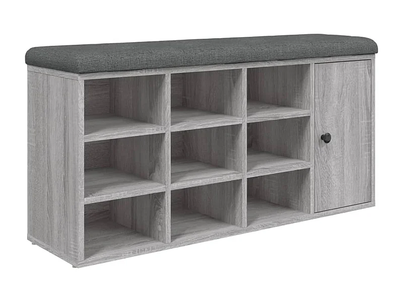 Banc à chaussures sonoma gris 102x32x50 bois d'ingénierie