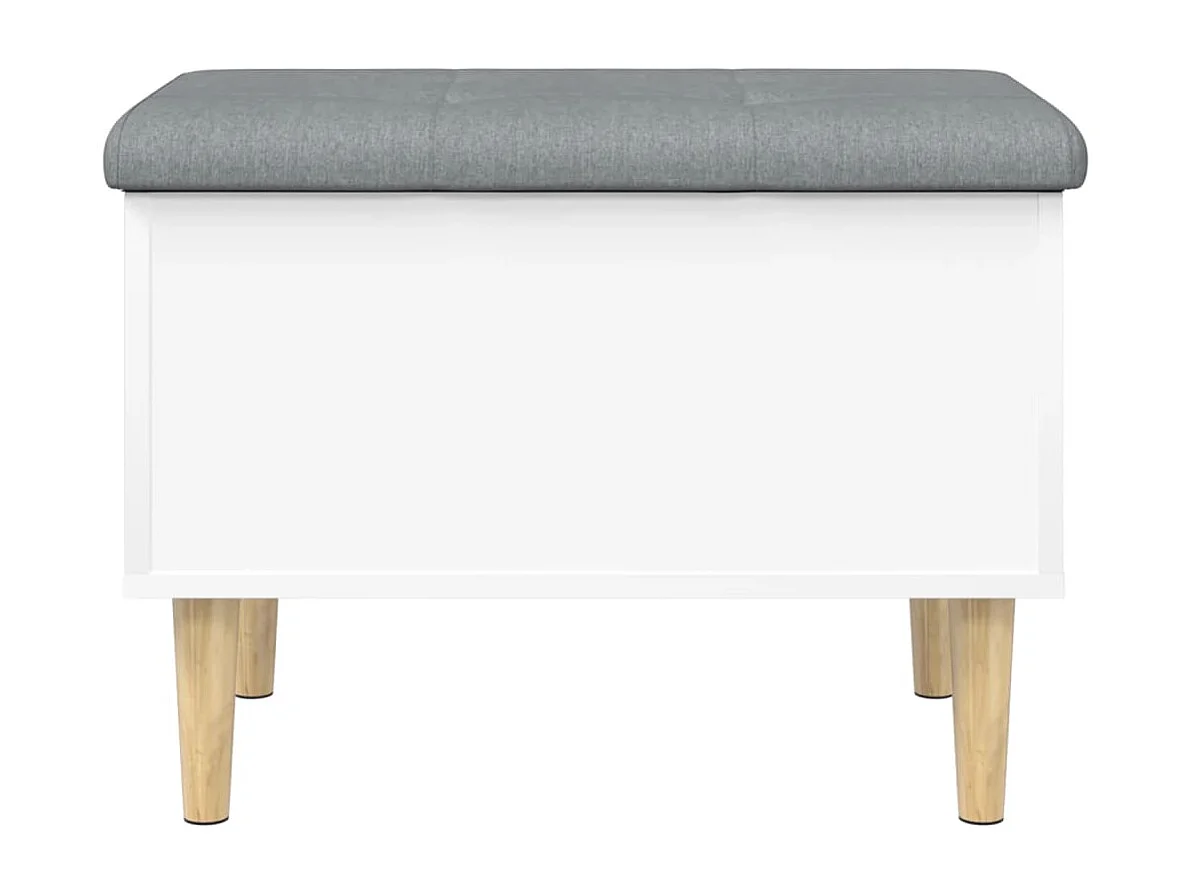 Banc de rangement blanc 62x42x46 bois d'ingénierie