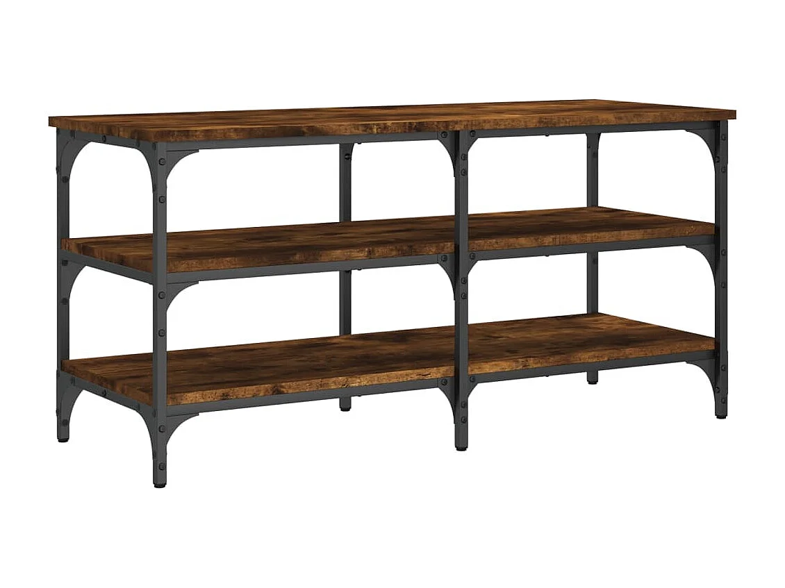 Banc à chaussures chêne fumé 100x38,5x49 bois d'ingénierie