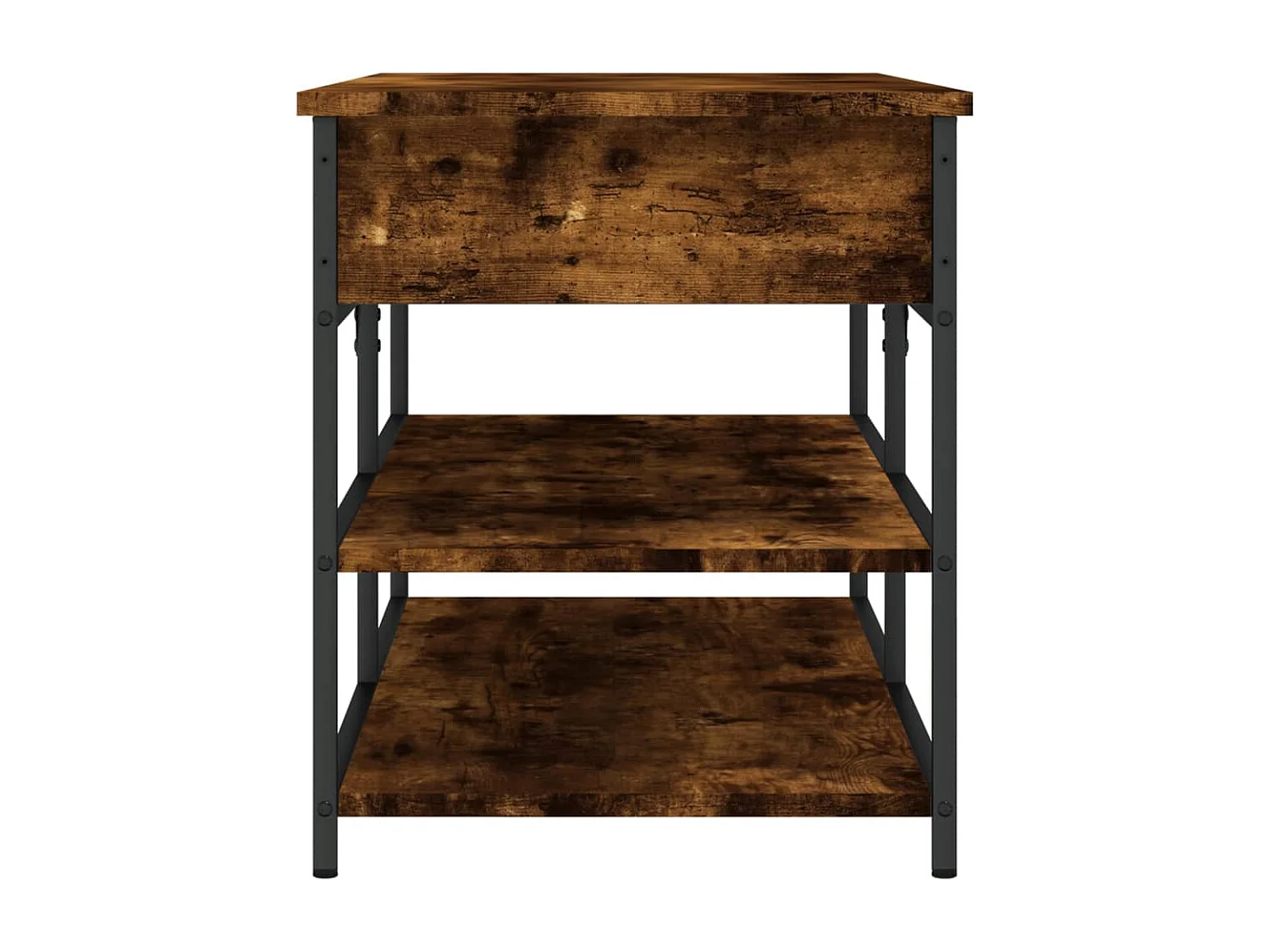 Banc à chaussures chêne fumé 100x42,5x50 bois d'ingénierie