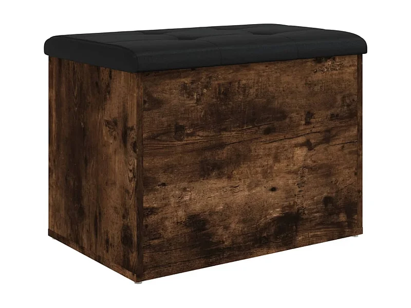 Banc de rangement chêne fumé 62x42x45 bois d'ingénierie
