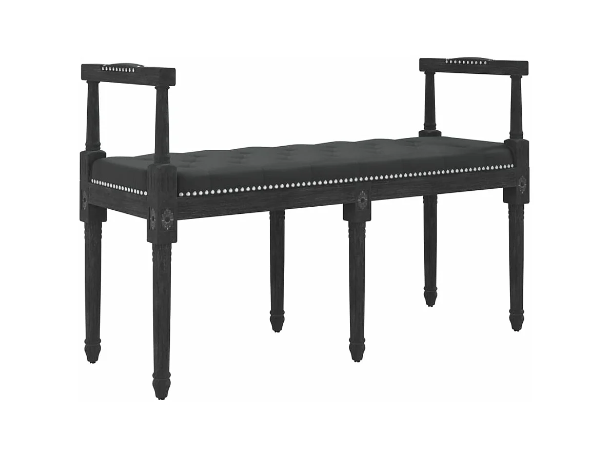 Banc Noir 110x40x70 Velours