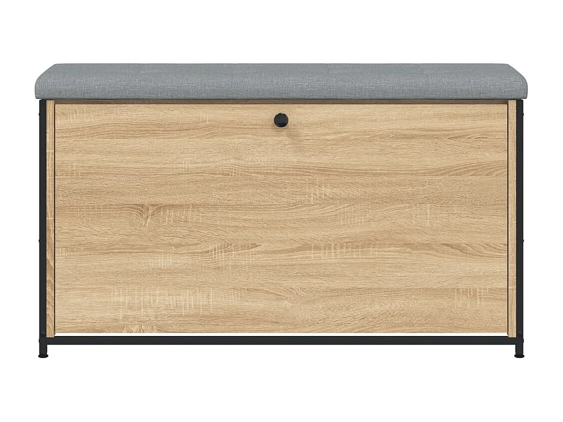 Schoenenbankje met klaplade 102x32x56 cm sonoma eikenkleurig