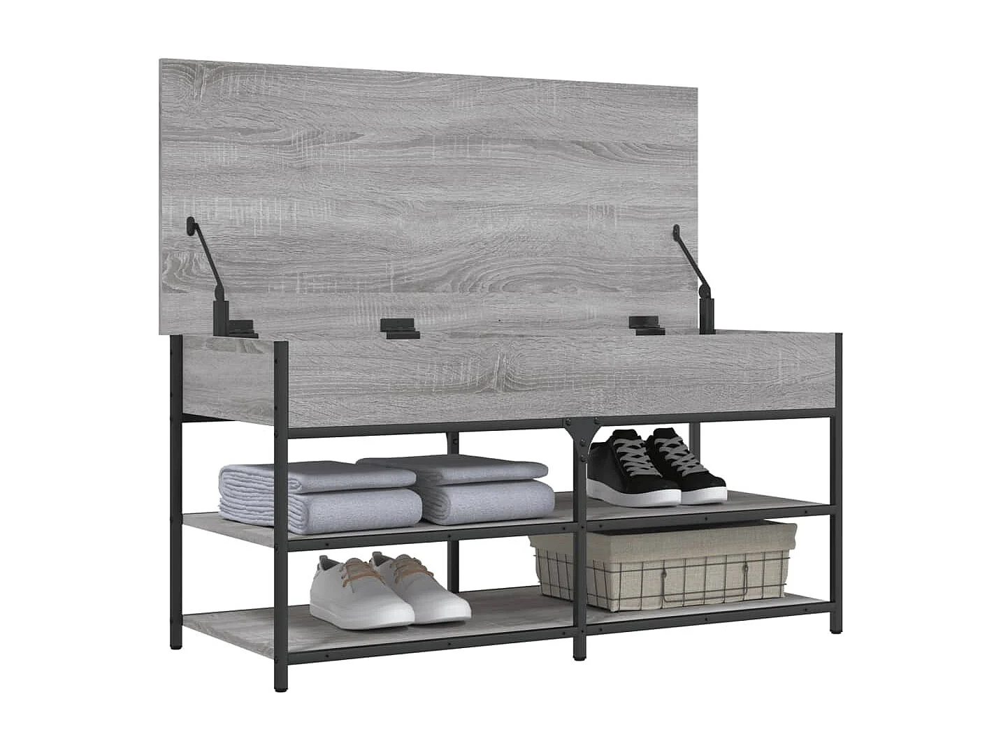Banc à chaussures sonoma gris 100x42,5x50 bois d'ingénierie