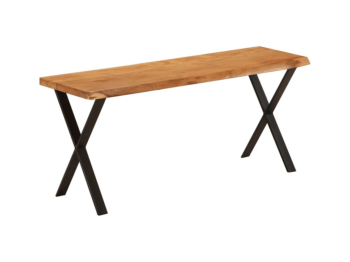 Banc avec bord vivant 105cm bois d'acacia massif