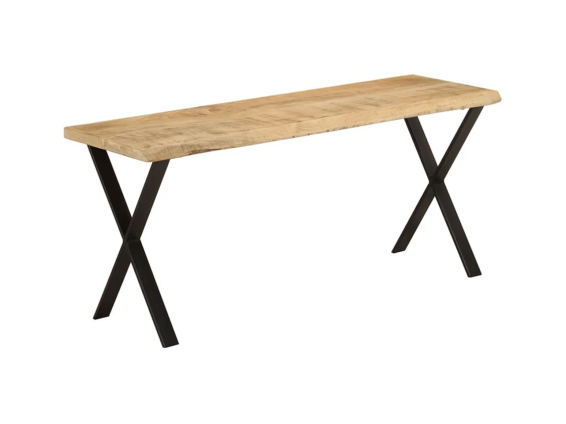 Banc avec bord vivant 105cm bois de manguier massif