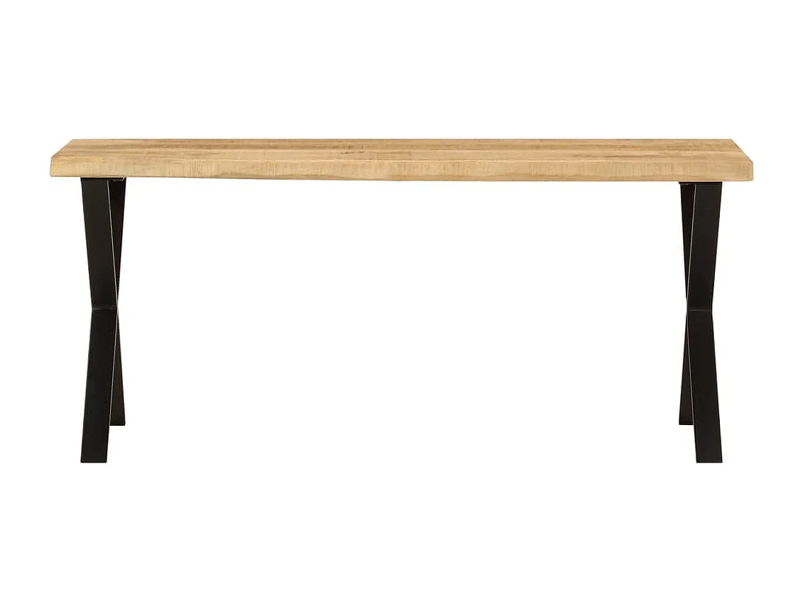 Banc avec bord vivant 105cm bois de manguier massif