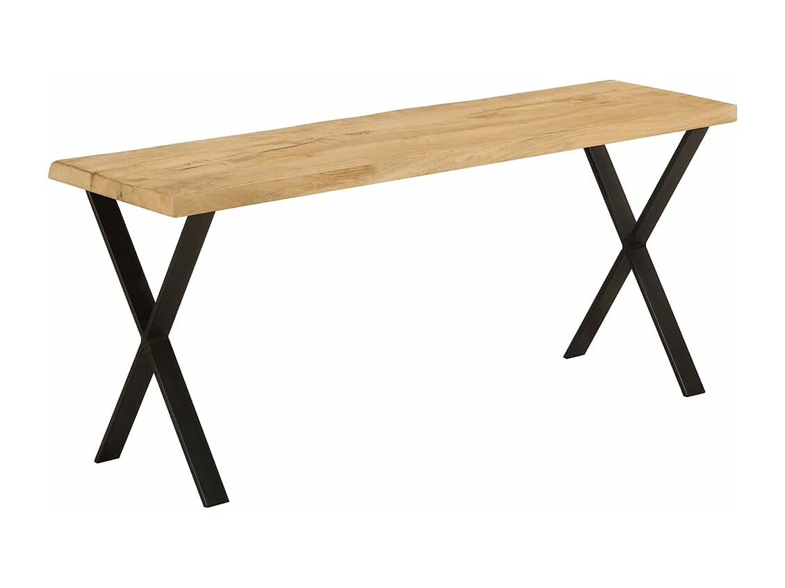 Banc avec bord vivant 105cm bois de manguier massif