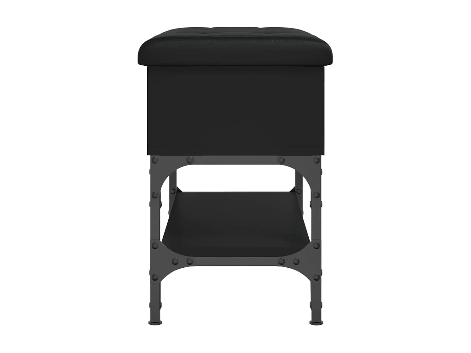 Banc à chaussures noir 62x32x45 bois d'ingénierie