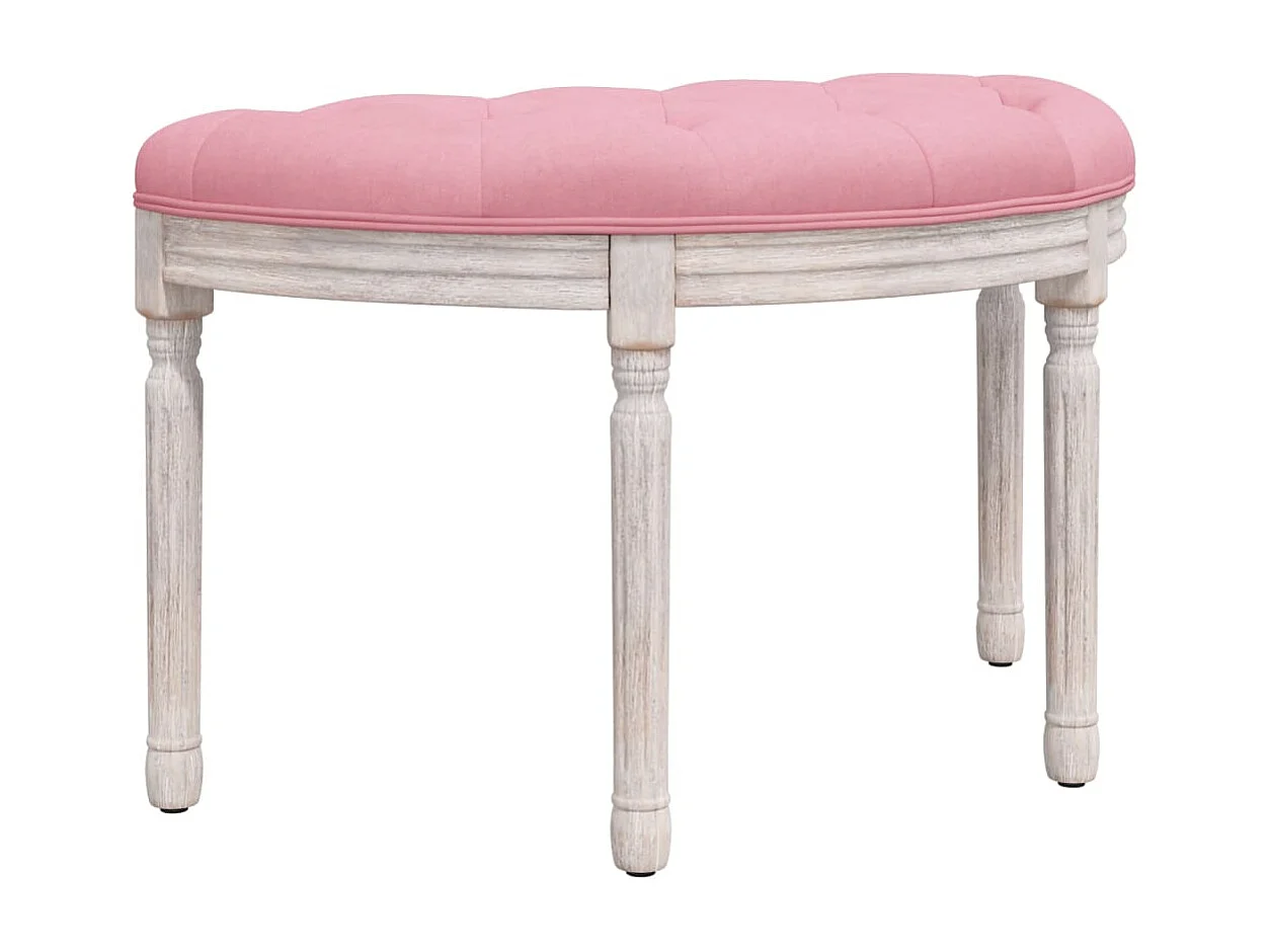 Bankje 81,5x41x49 cm fluweel roze