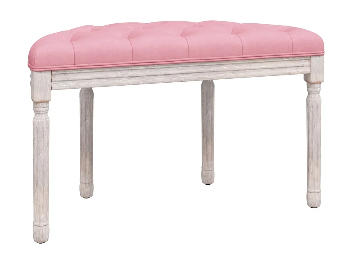 Bankje 81,5x41x49 cm fluweel roze
