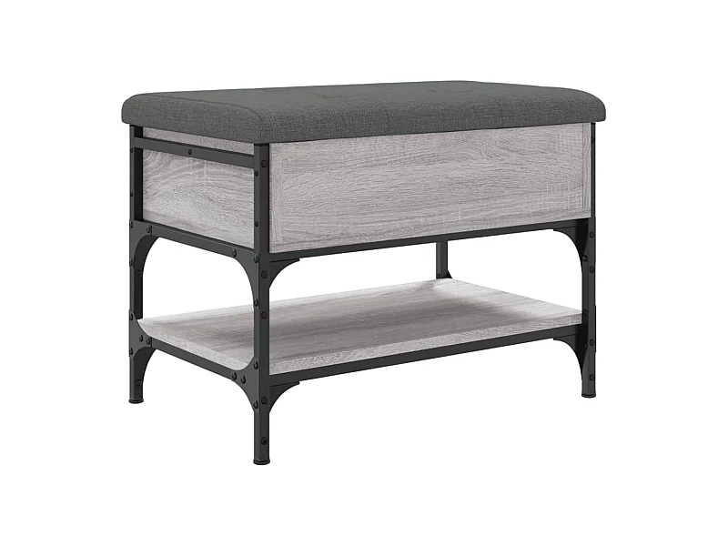 Banc à chaussures sonoma gris 62x42x45 bois d'ingénierie