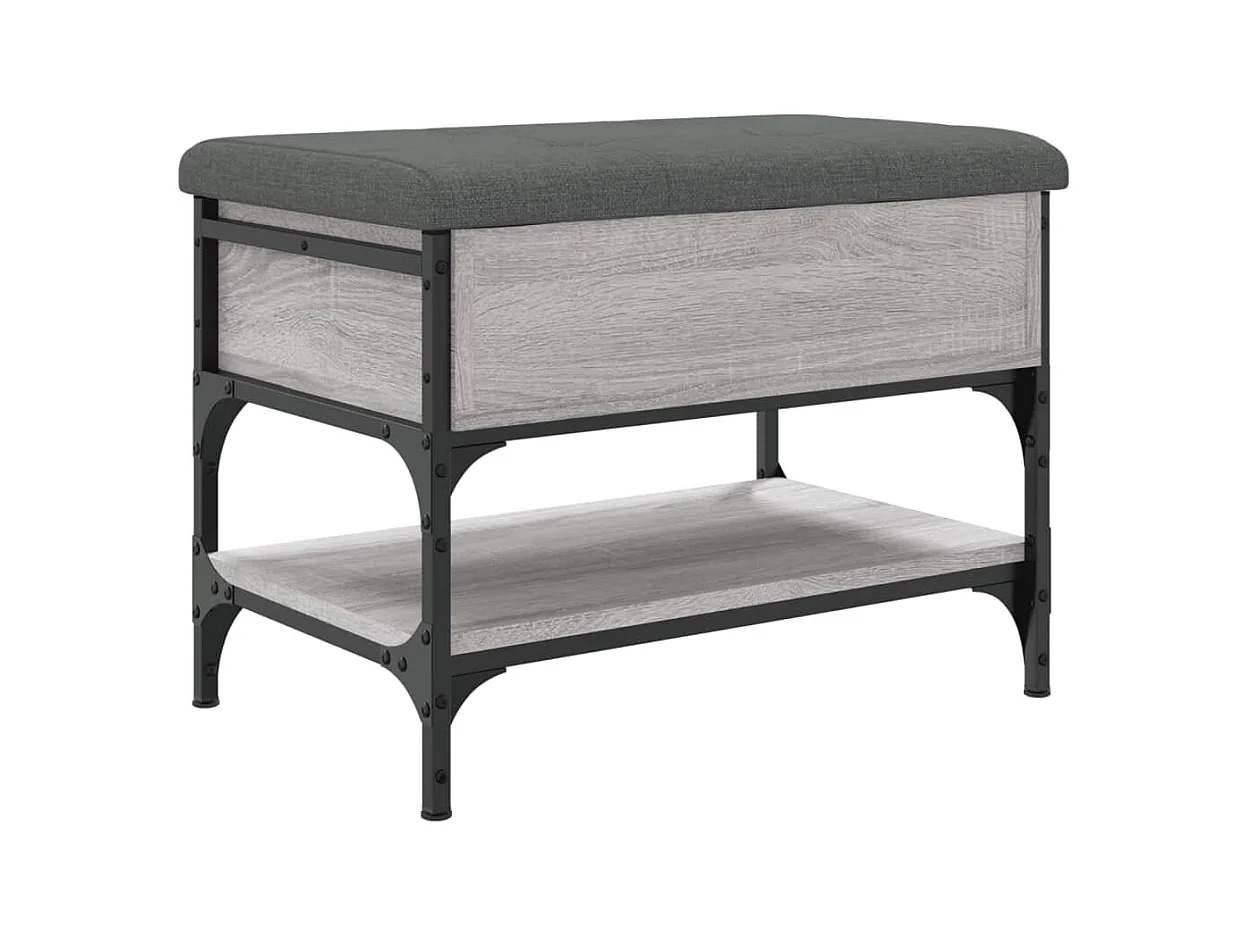Banc à chaussures sonoma gris 62x42x45 bois d'ingénierie