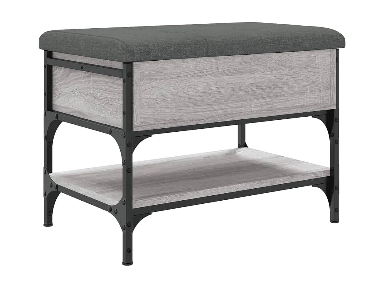 Banc à chaussures sonoma gris 62x42x45 bois d'ingénierie