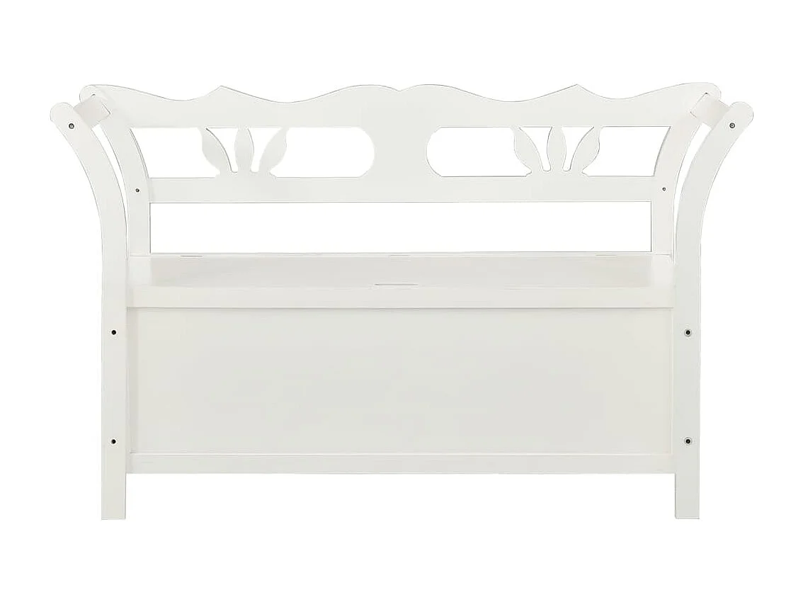 Bankje 107x45x75,5 cm massief vurenhout wit