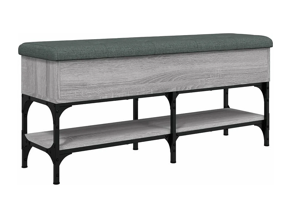 Banc à chaussures sonoma gris 102x32x45 bois d'ingénierie