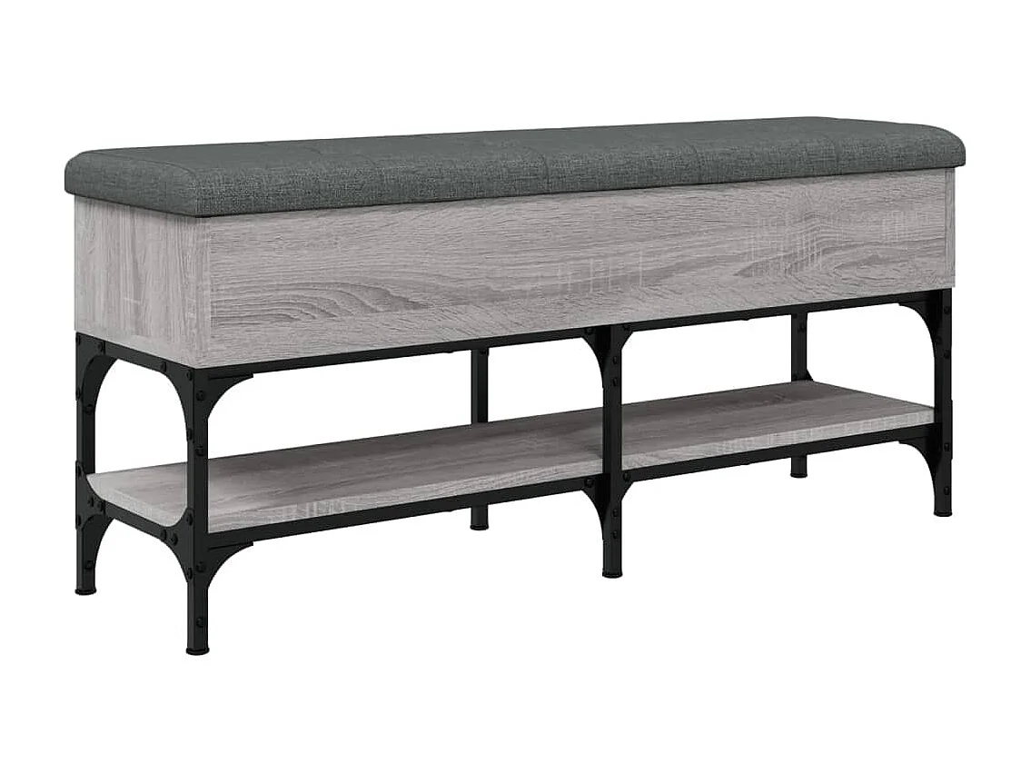 Banc à chaussures sonoma gris 102x32x45 bois d'ingénierie