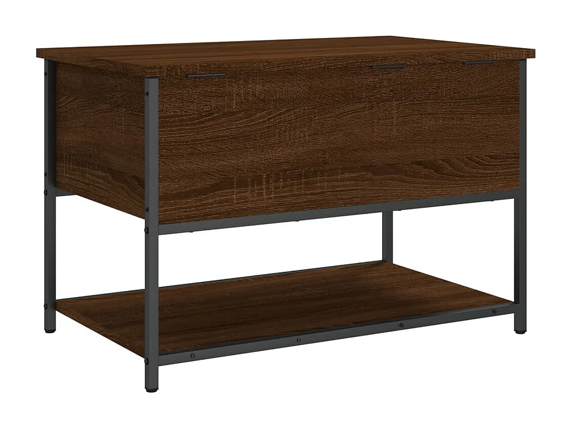 Banc de rangement chêne marron 70x42,5x47 bois d'ingénierie