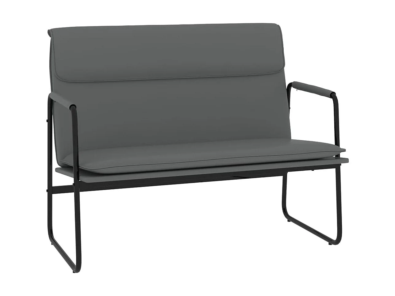Banc Gris 100x64x80 Similicuir