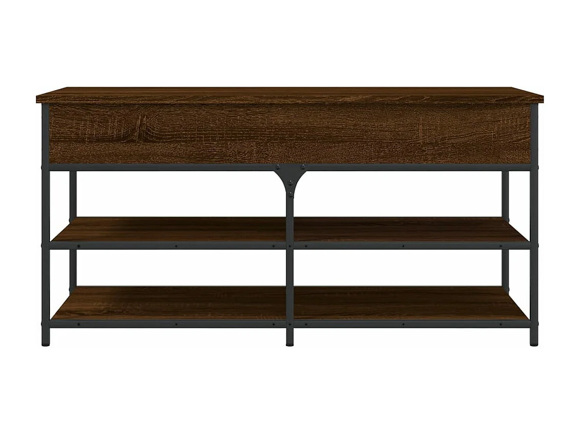 Banc à chaussures chêne marron 100x42,5x50 bois d'ingénierie