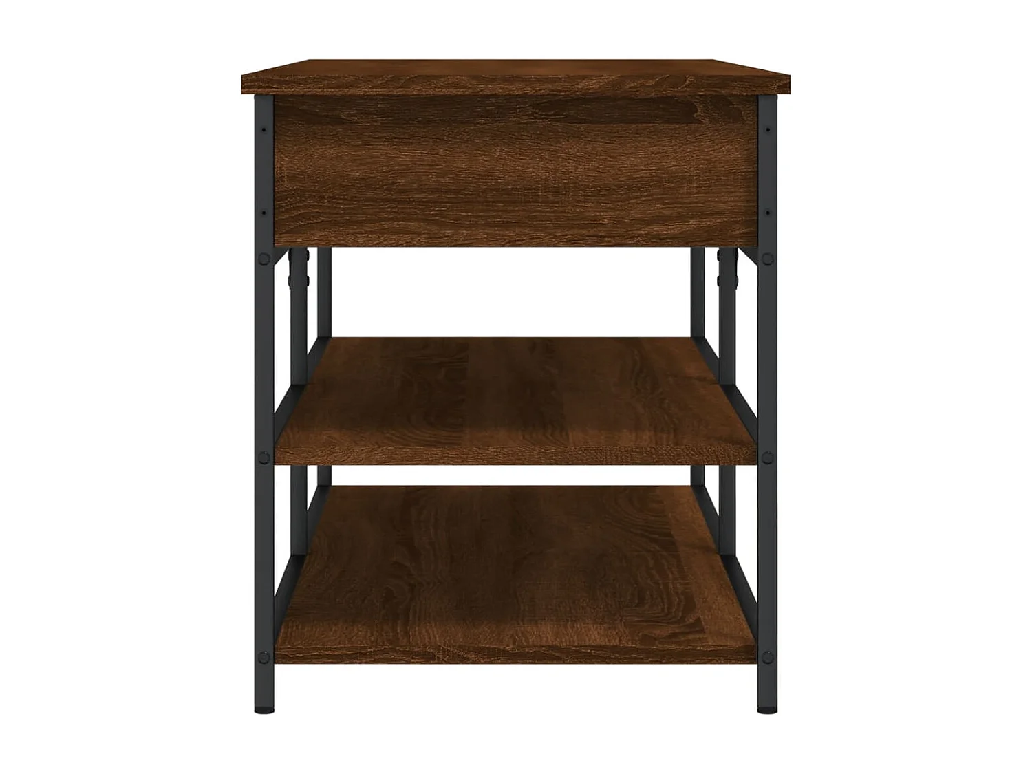 Banc à chaussures chêne marron 100x42,5x50 bois d'ingénierie