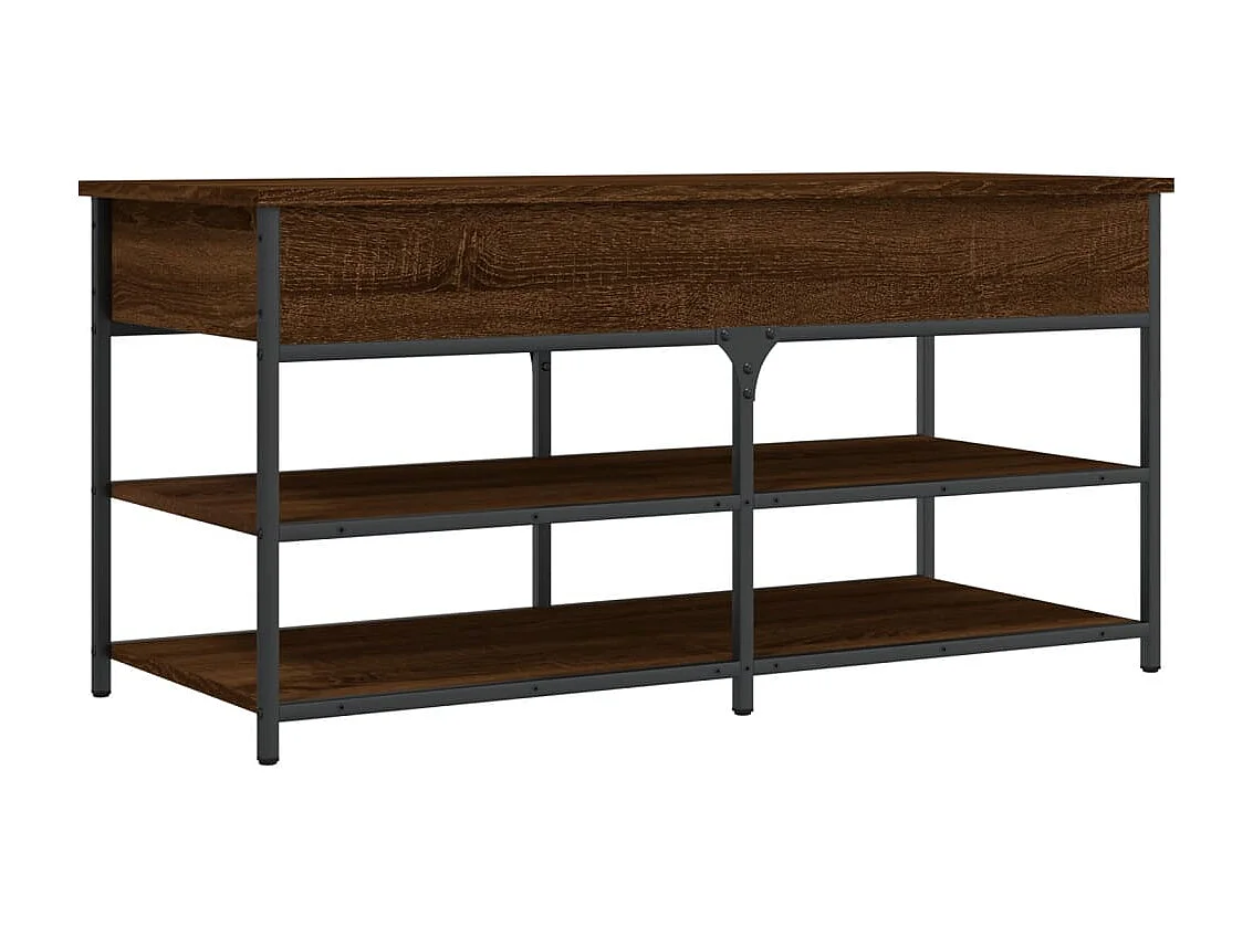 Banc à chaussures chêne marron 100x42,5x50 bois d'ingénierie