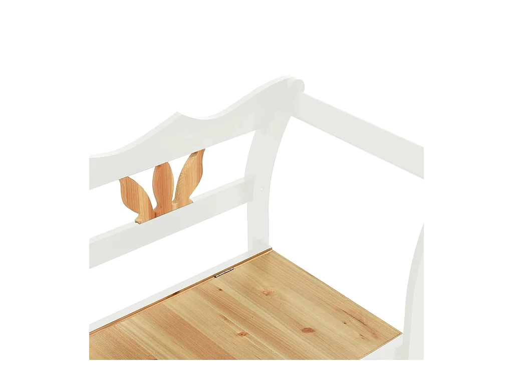 Bankje 107x45x75,5 cm massief vurenhout wit