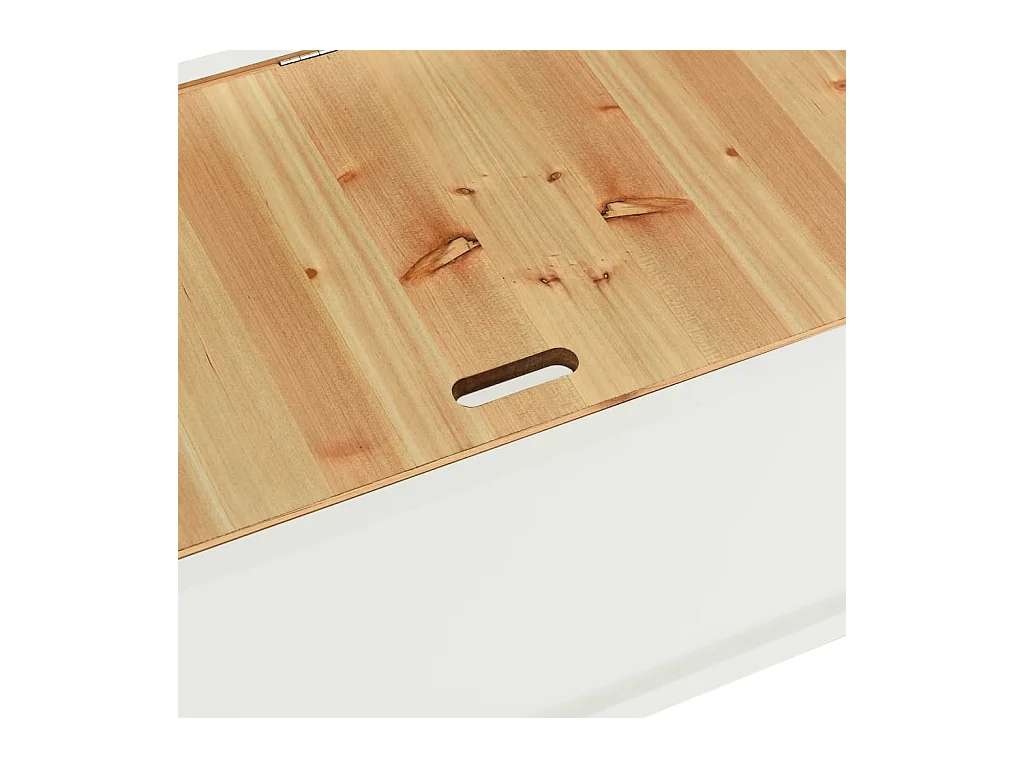 Bankje 107x45x75,5 cm massief vurenhout wit