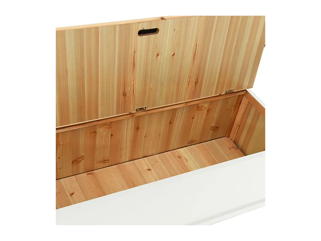 Bankje 107x45x75,5 cm massief vurenhout wit