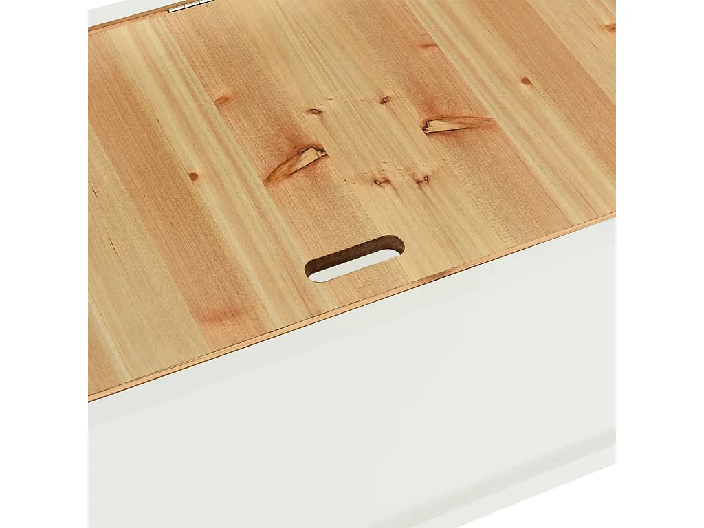 Banc Blanc 107x45x75,5 Bois de sapin solide