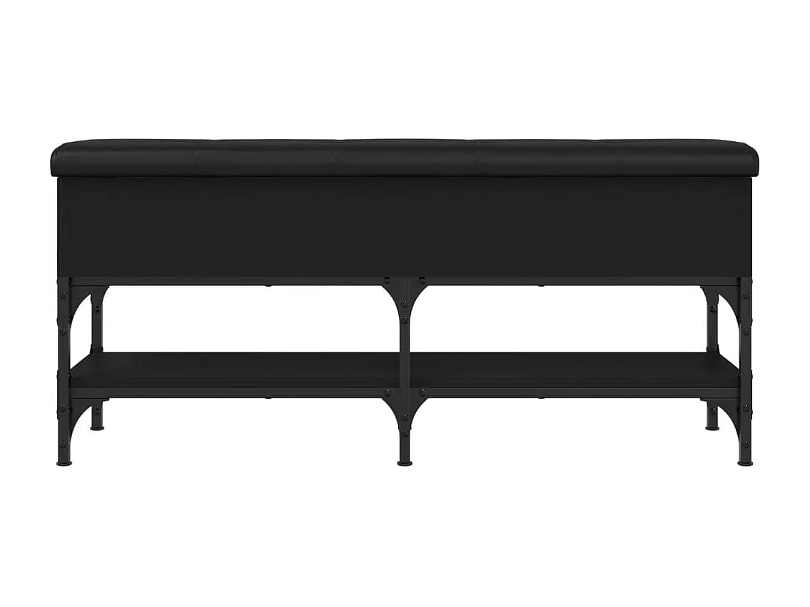 Banc à chaussures noir 102x32x45 bois d'ingénierie