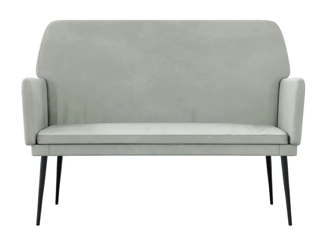Banc Gris clair 108x79x79 Velours