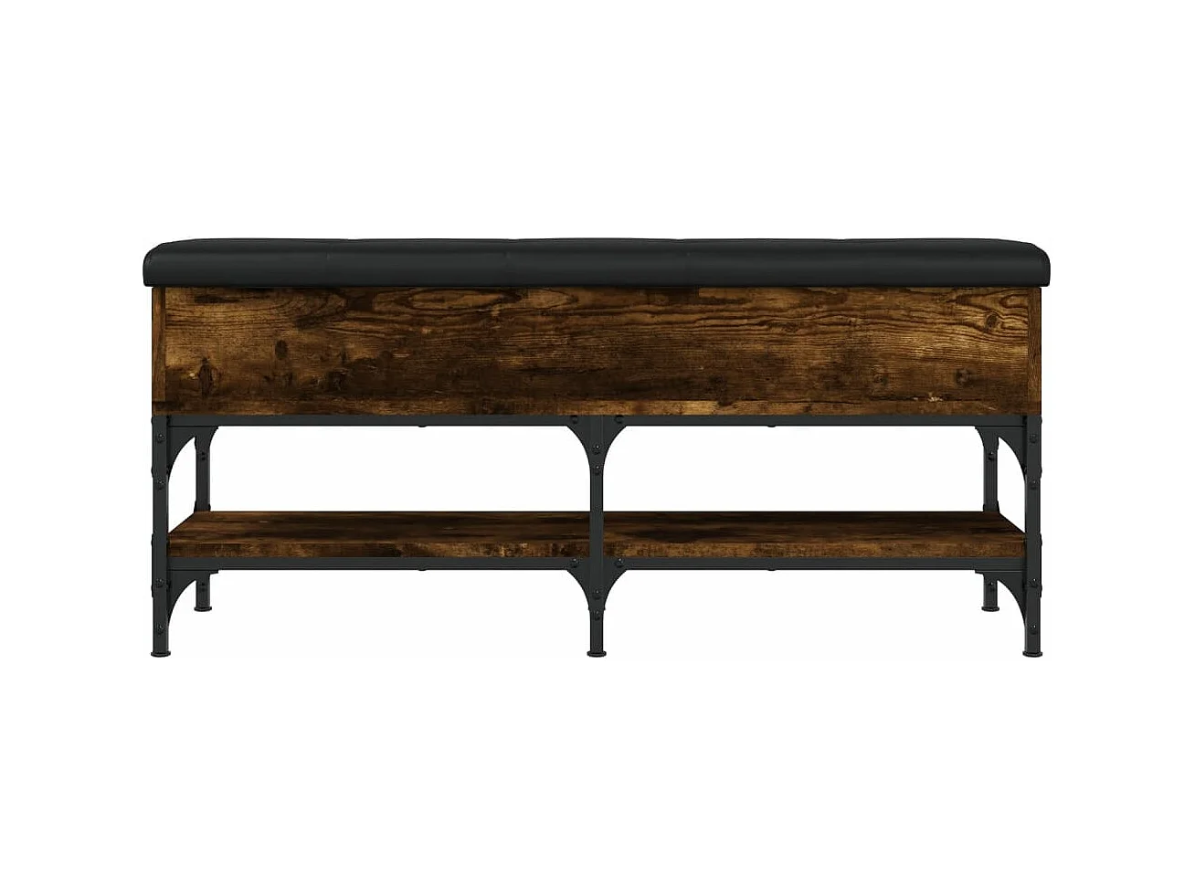 Banc à chaussures chêne fumé 102x32x45 bois d'ingénierie